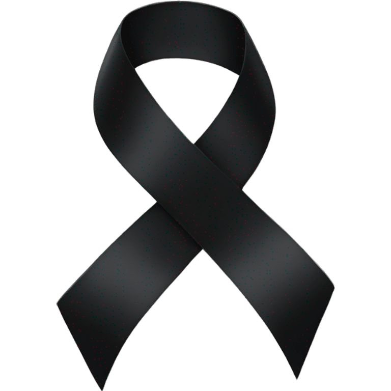 black ribbon emoji