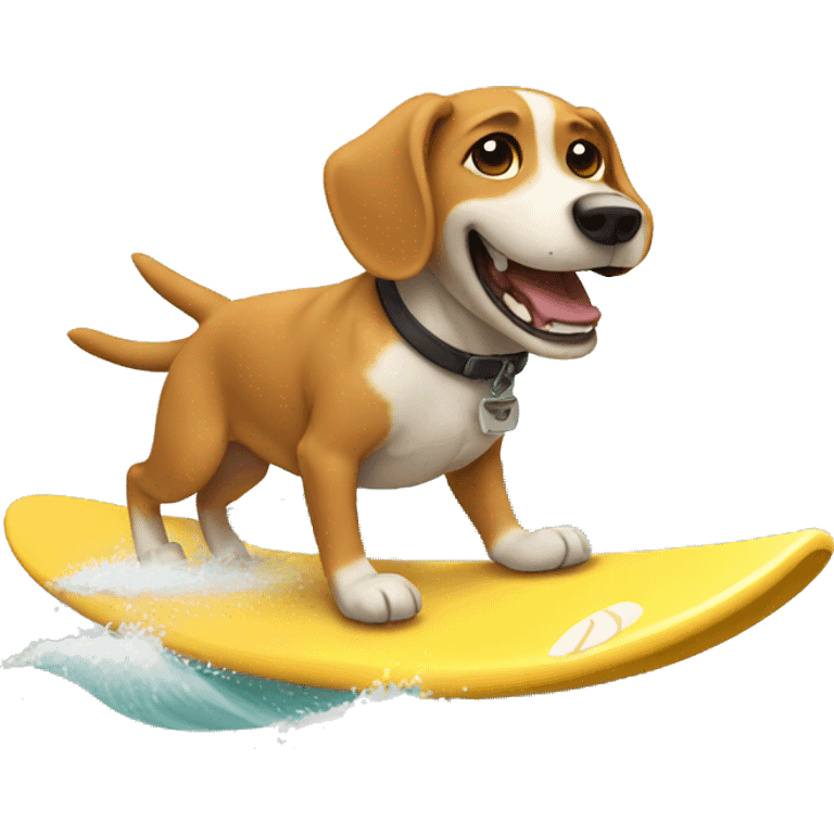 Dog surfing emoji