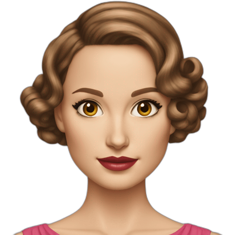 Natalie Portman square hairstyle emoji