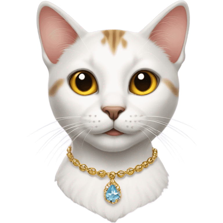 Cat with earrings emoji