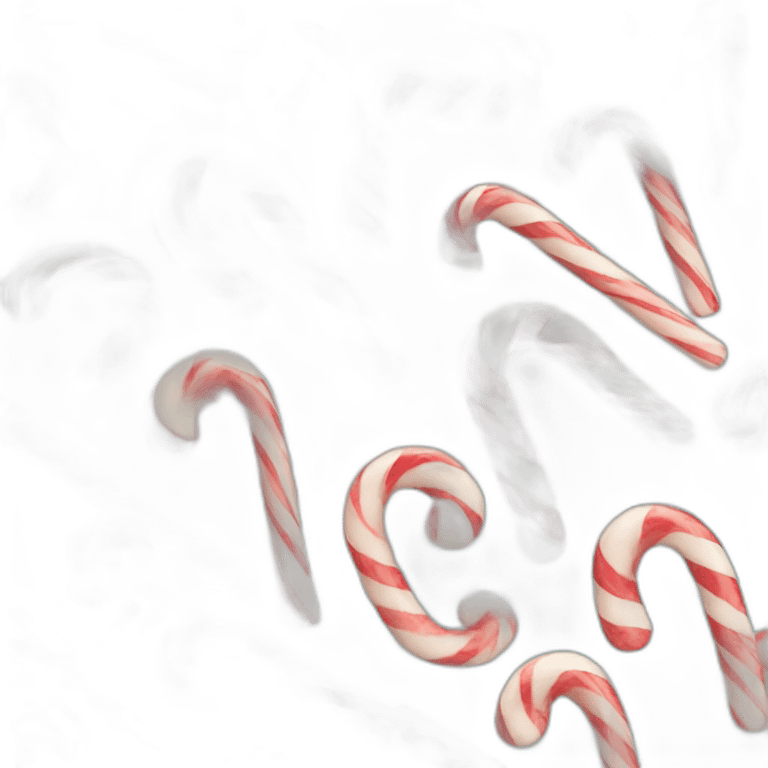 candy cane decorated emoji