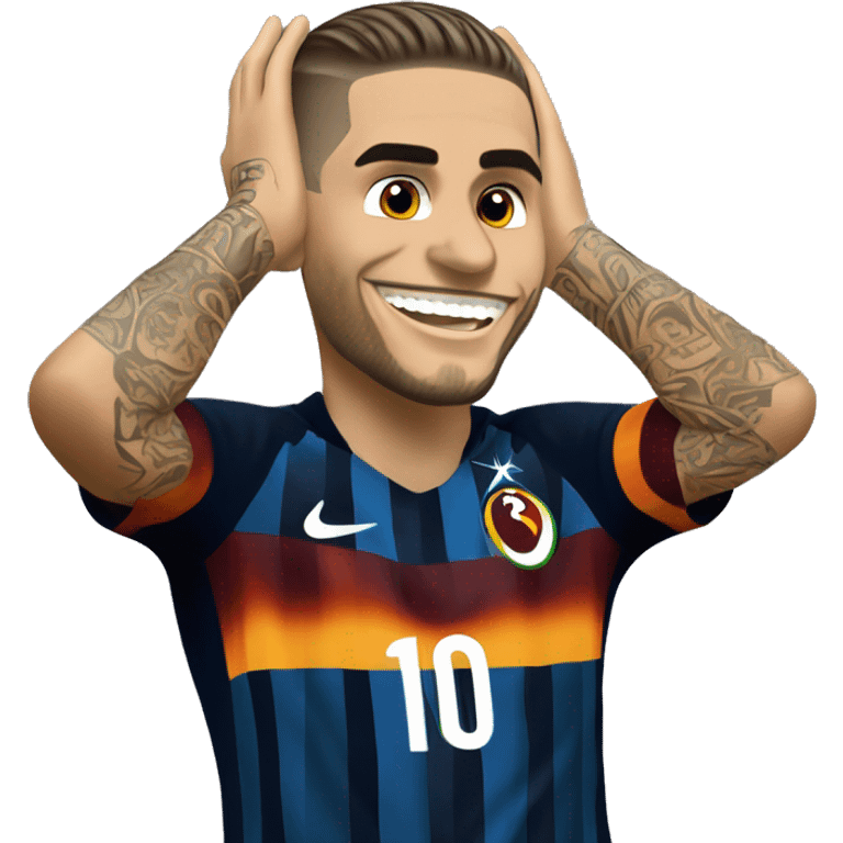 Mauro Icardi Galatasaray ear celebration emoji