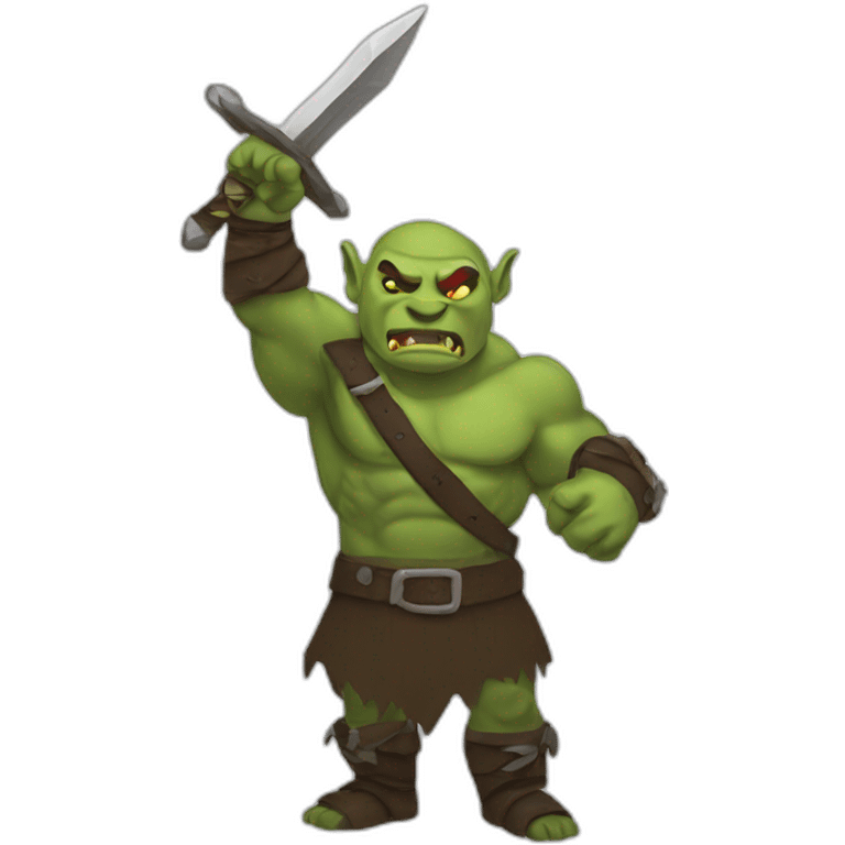 orc holding sword to the sky emoji