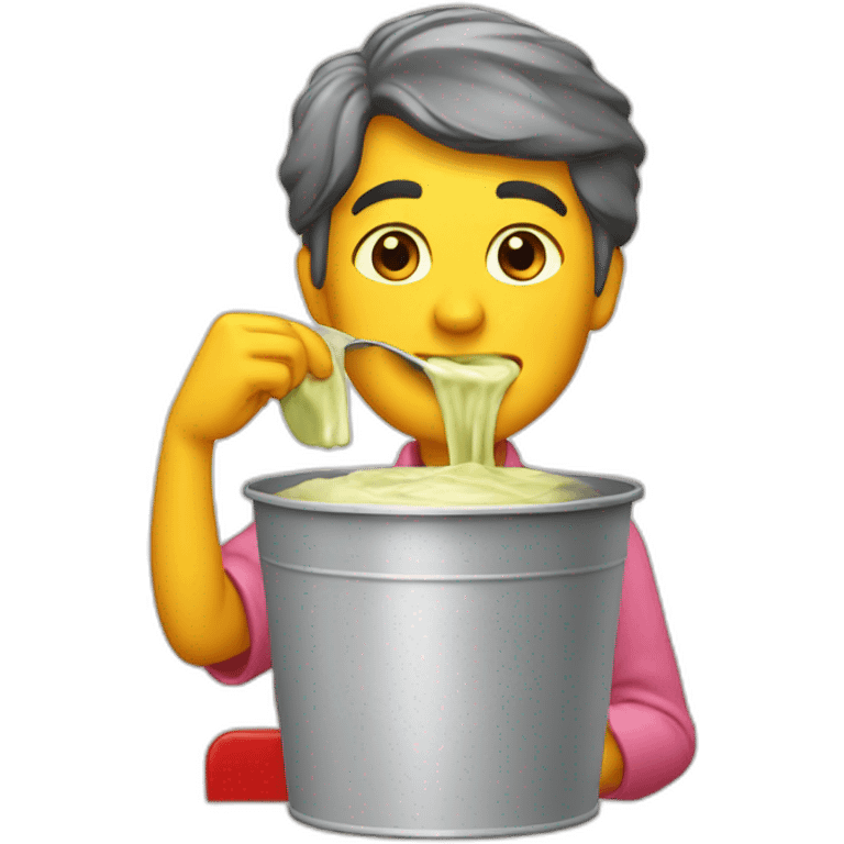 REALTOR® eating paste from a bucket emoji