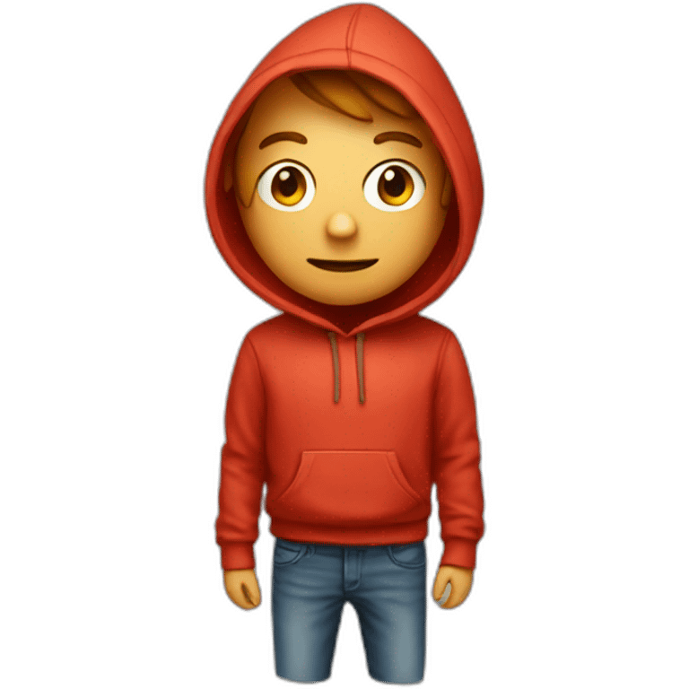 emoji  programmer with tomato head in hoodie emoji