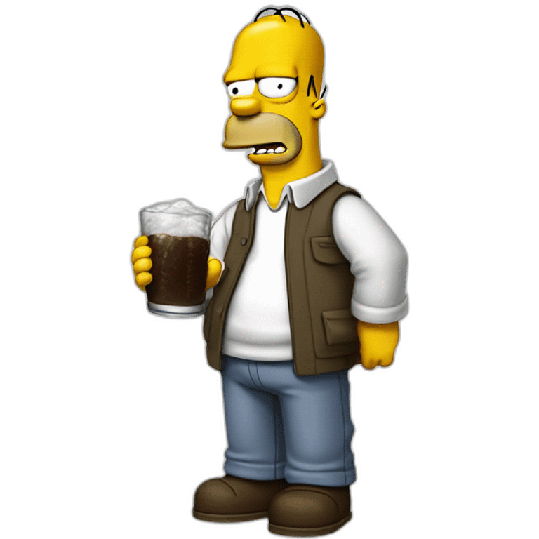 Homer Simpson buvant un coca emoji