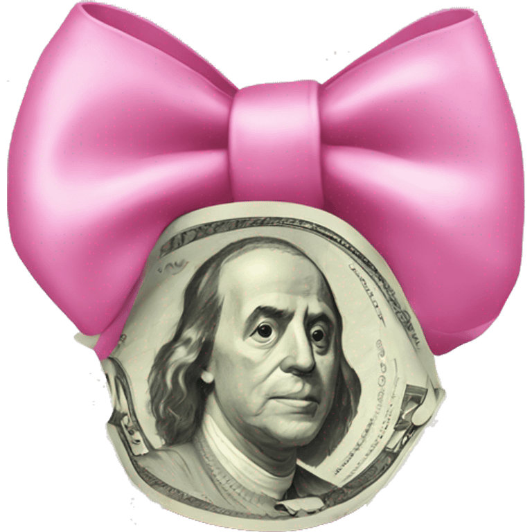 money with pink bow emoji