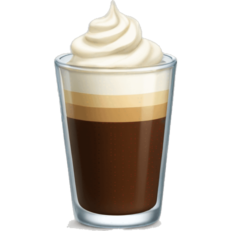 Shot glas with coffee and cream emoji