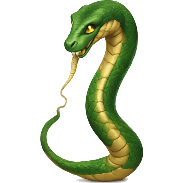 Lâmpada dourada antiga, símbolo da enfermagem, com uma serpente na frente. emoji