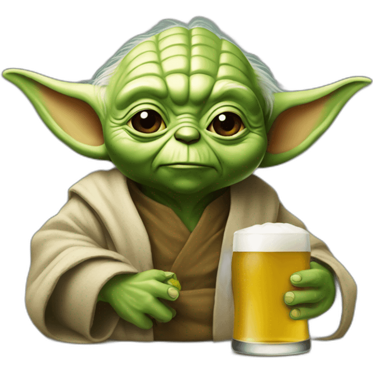 Yoda boit une bière  emoji