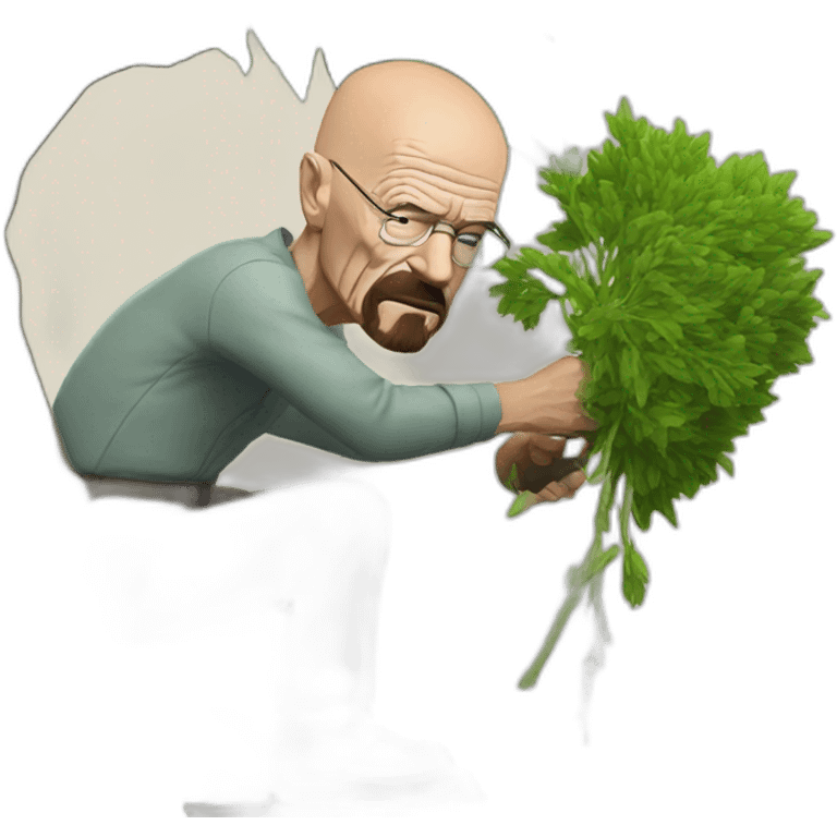 Walter white eating a tree emoji