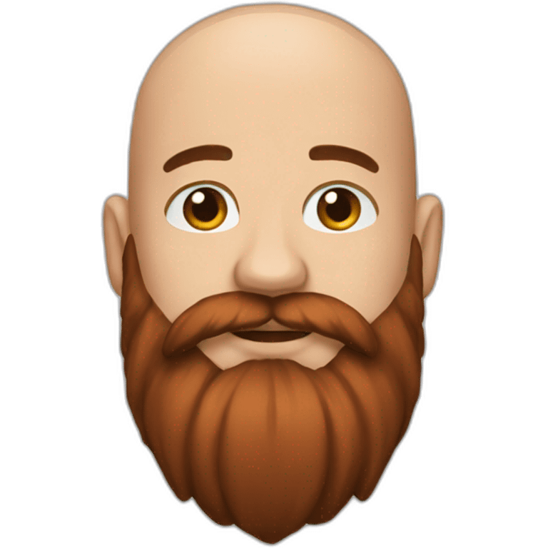 long beard bald red black flannel emoji