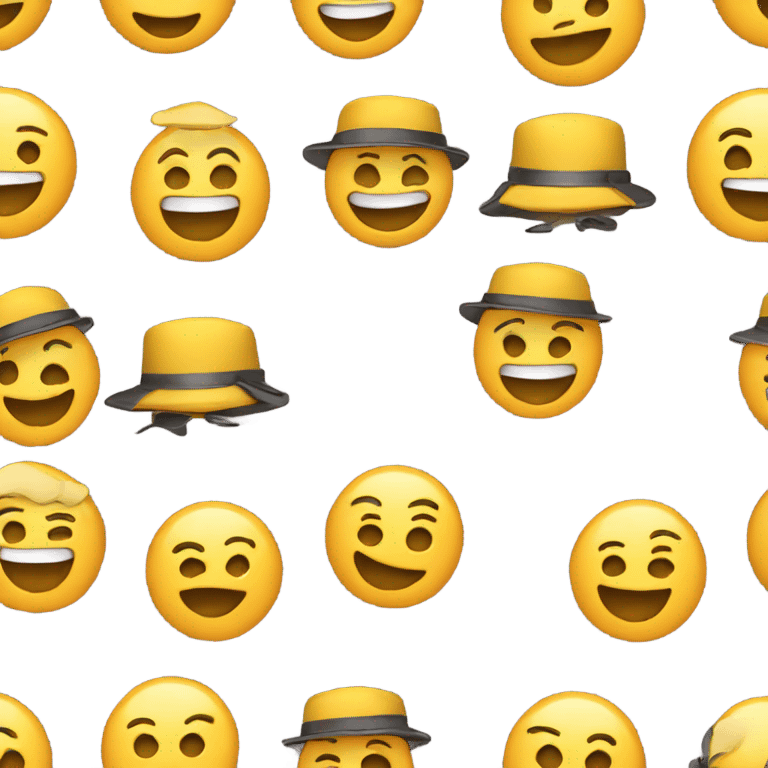 Emoji sonriendo con gorra emoji