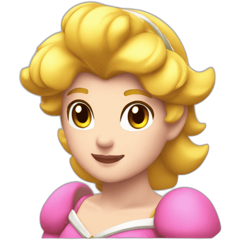 princess peach mixed with mr. beast emoji