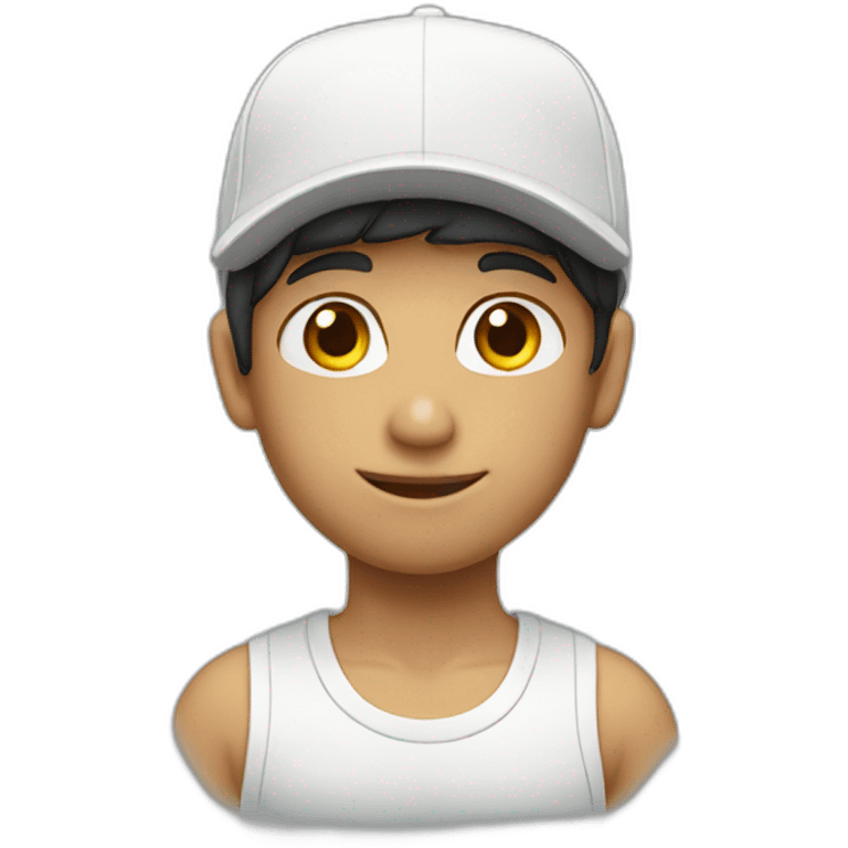 boy in white cap emoji