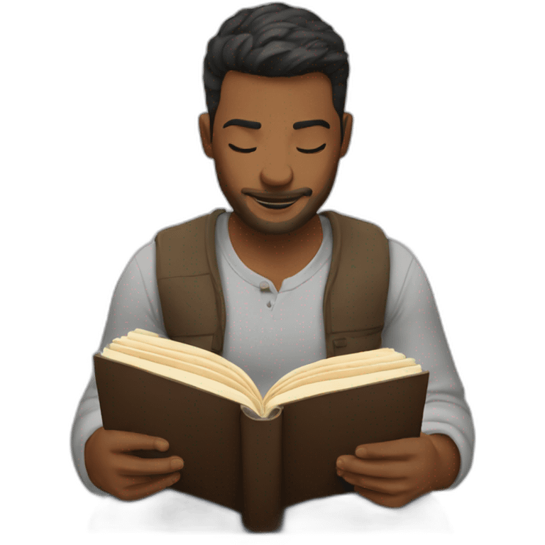 men reading a book emoji