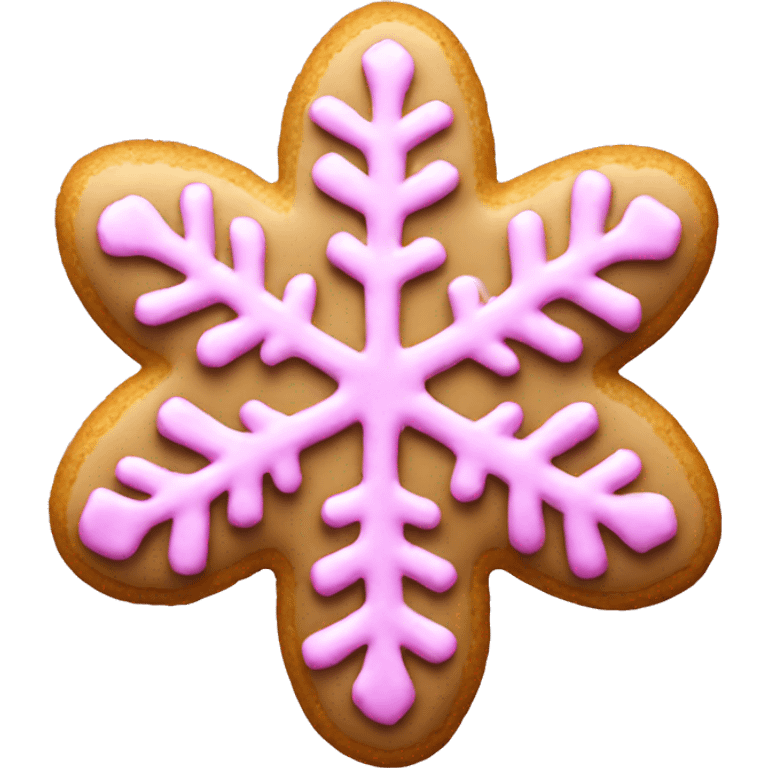 pink snowflake cookie  emoji