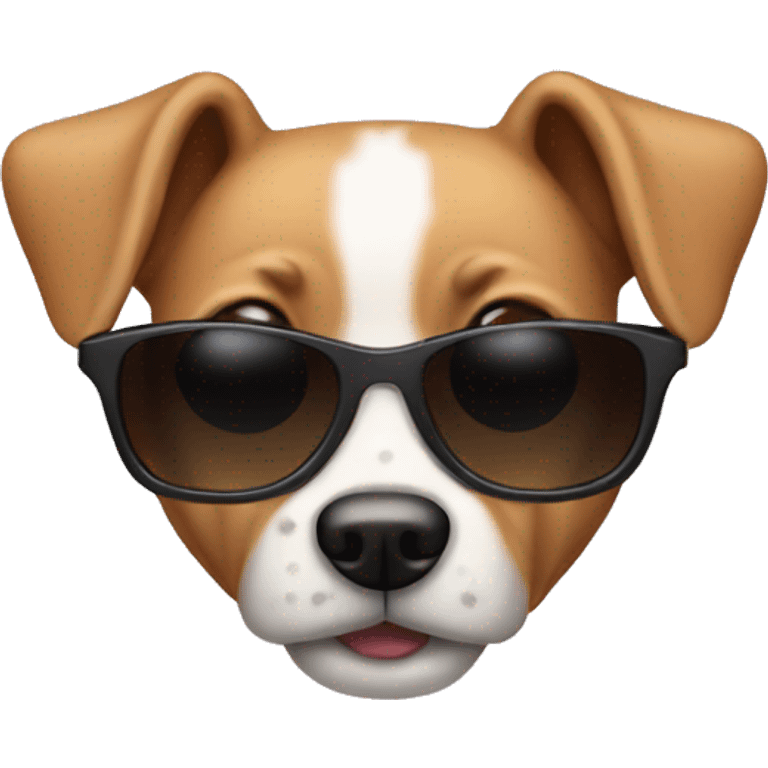 Dog wear sunglasses emoji