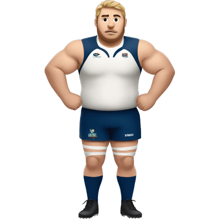 chunky/fat rugby player standing up emoji