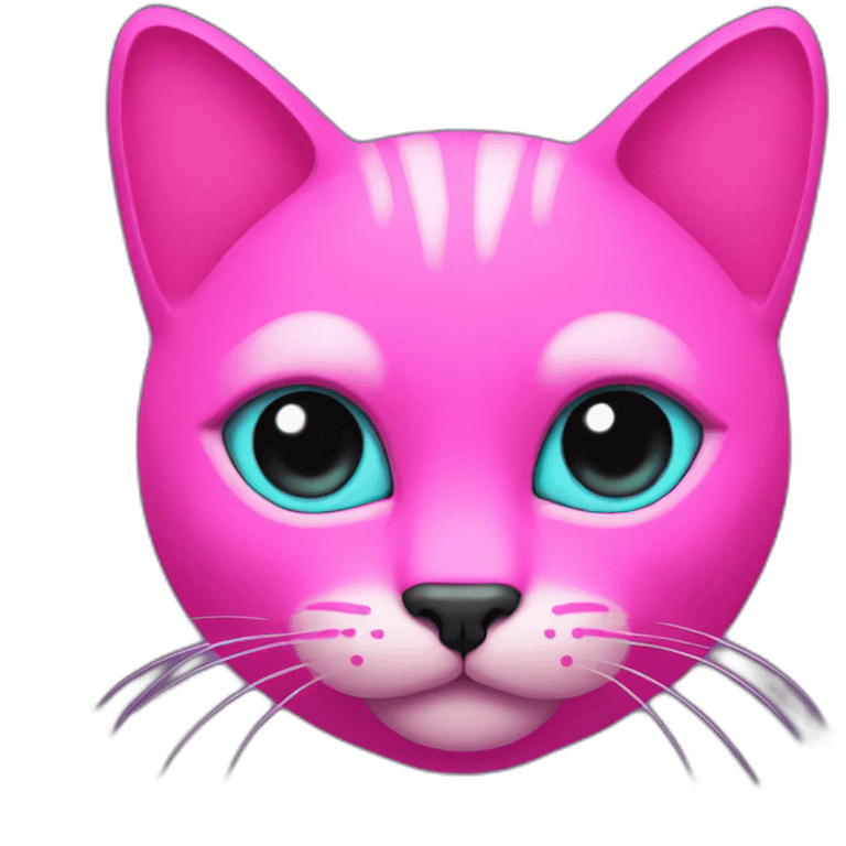 neon pink cat emoji