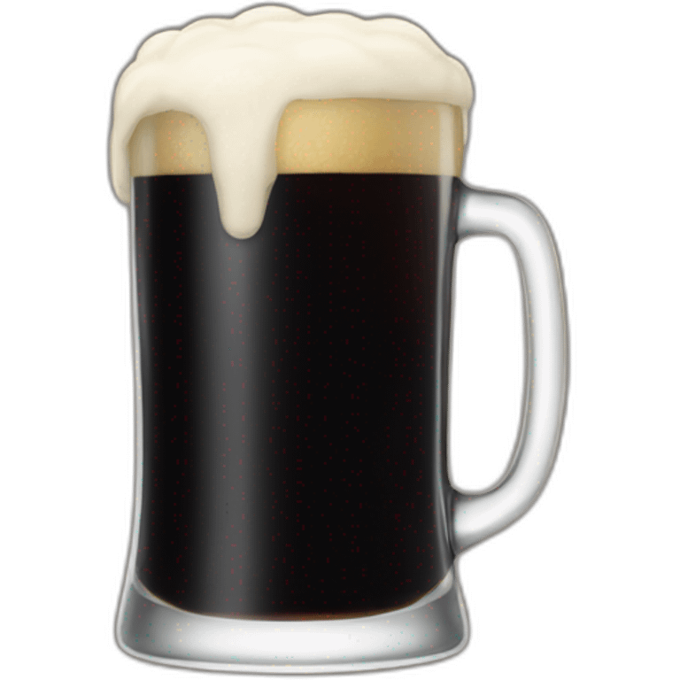 black beer emoji