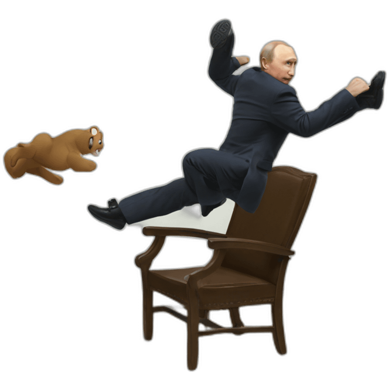 Putin falling off chair emoji