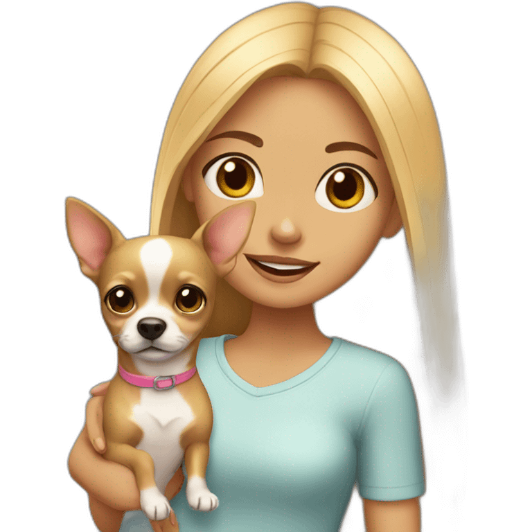 Girl with Chihuahua emoji