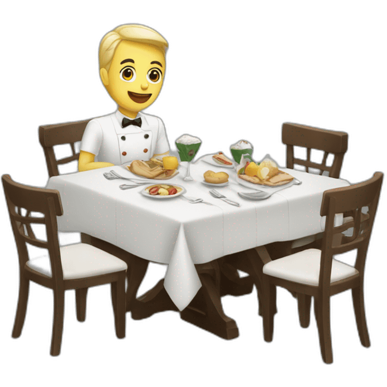 white holiday diner emoji