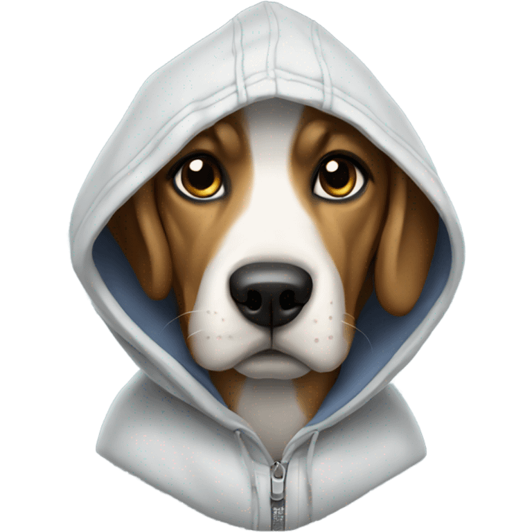 dog wearing a hoodie emoji