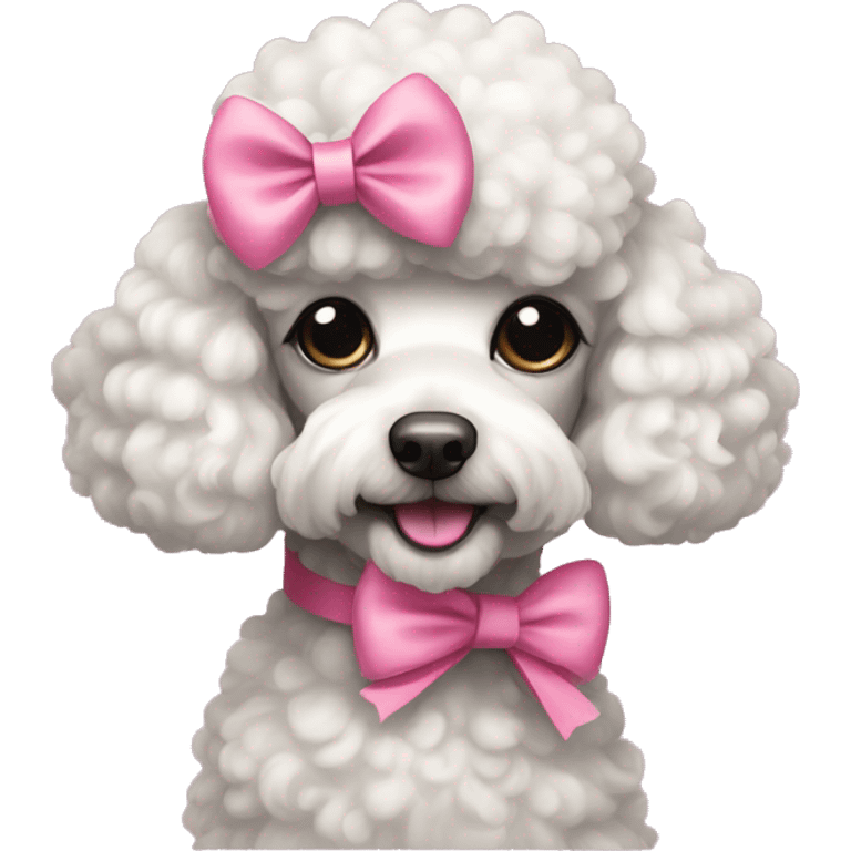 poodle with a pink bow emoji