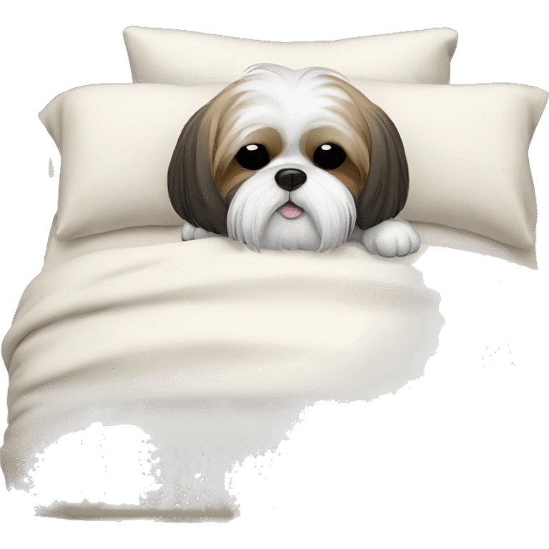 shih tzu sleep an bed emoji