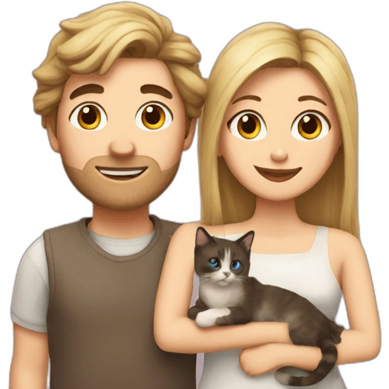 Couple with ragdoll cats emoji