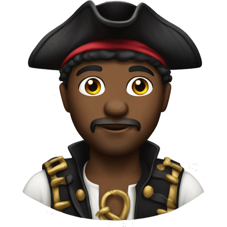 Black man pirate emoji