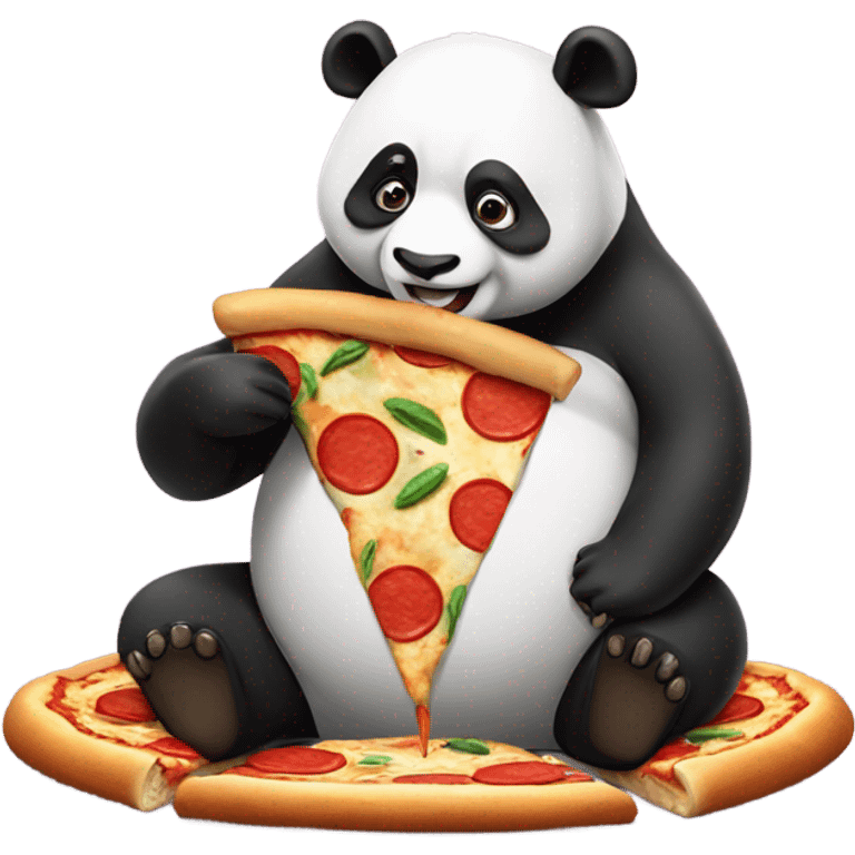 panda eating pizza emoji