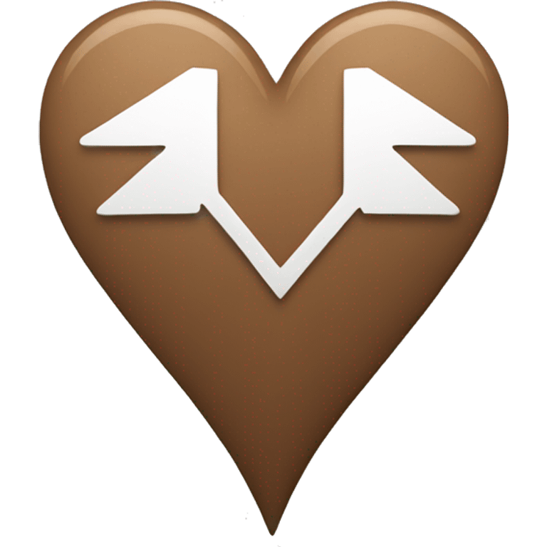 Arrow with white heart emoji