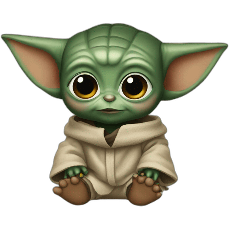 Black baby yoda emoji