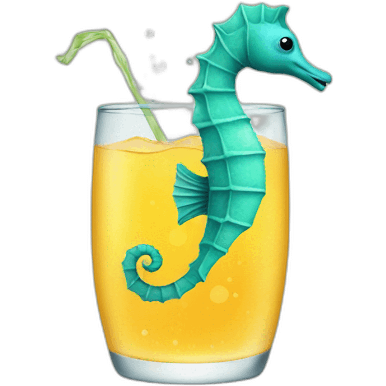 seahorse drink emoji