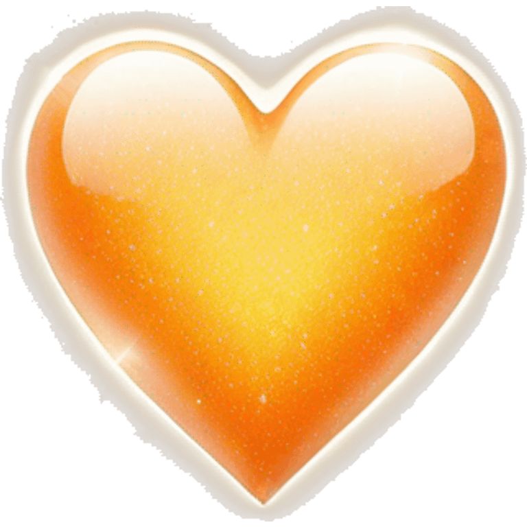 Light orange heart with white sparkles emoji