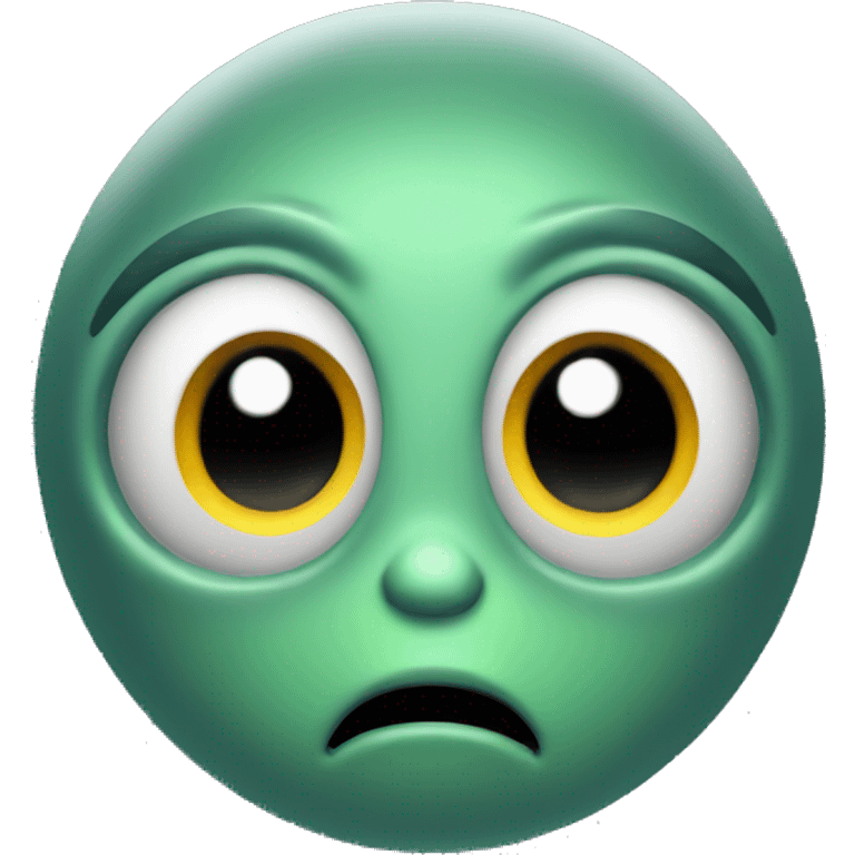 An alien with a surprised face emoji