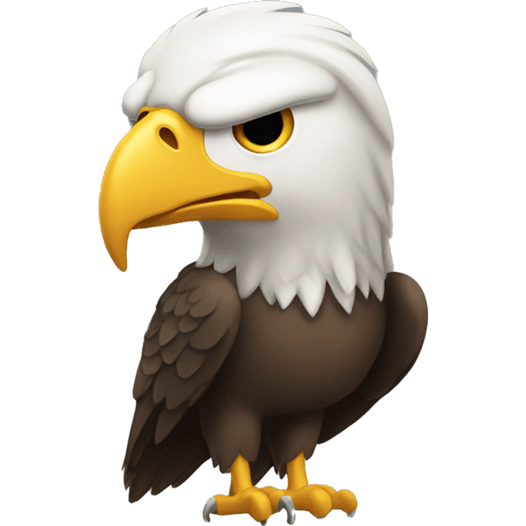 A eagle that is bald at the top emoji