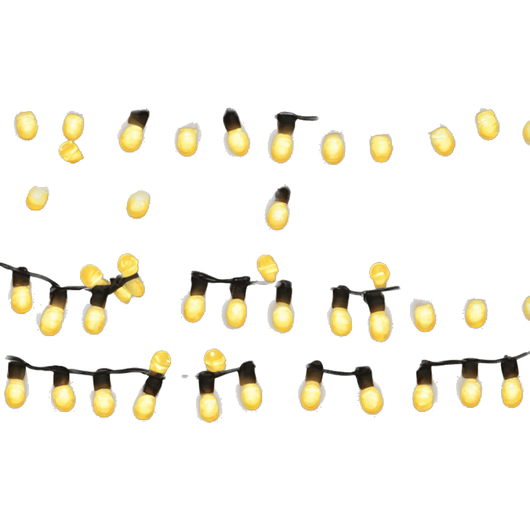 A strand of Christmas lights  emoji