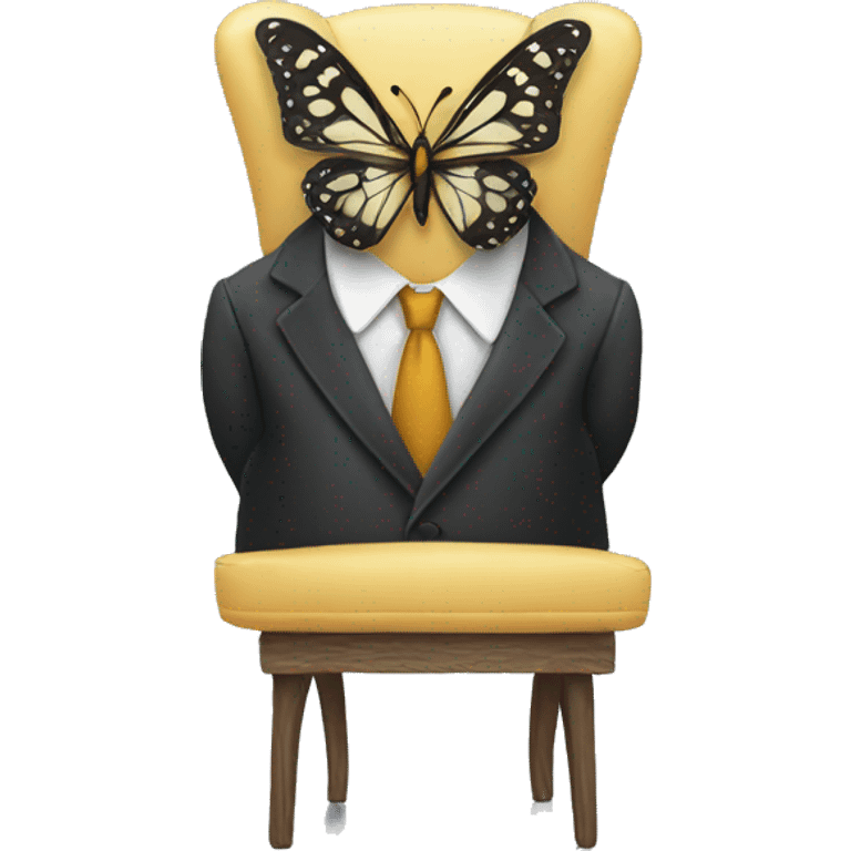 Butterfly in suit emoji