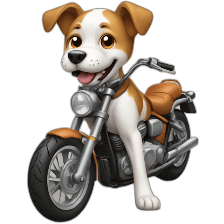 motorcycle dog emoji