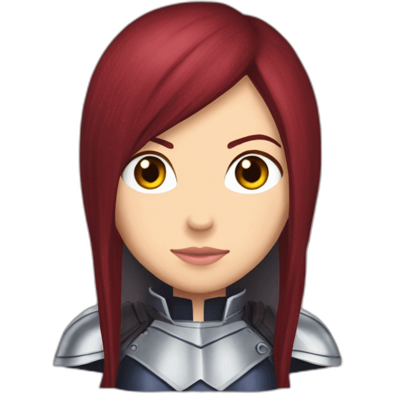 Erza Scarlett in shield emoji