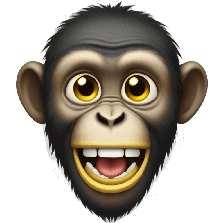 Monkey with yellow teeth emoji