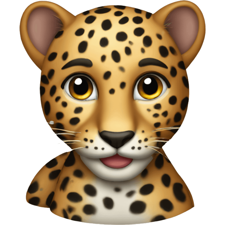 Cute leopard emoji