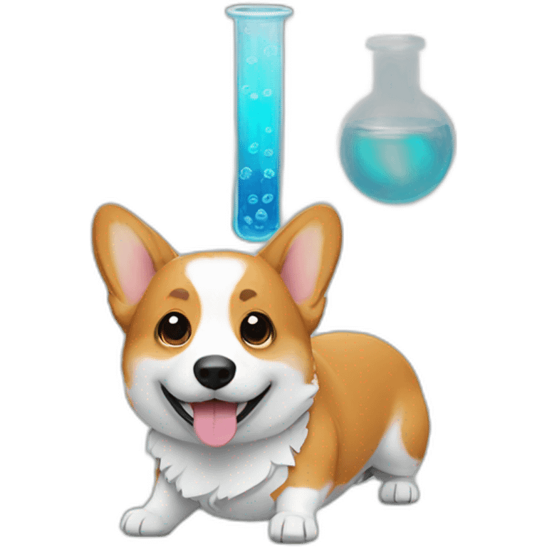 scientist corgi emoji