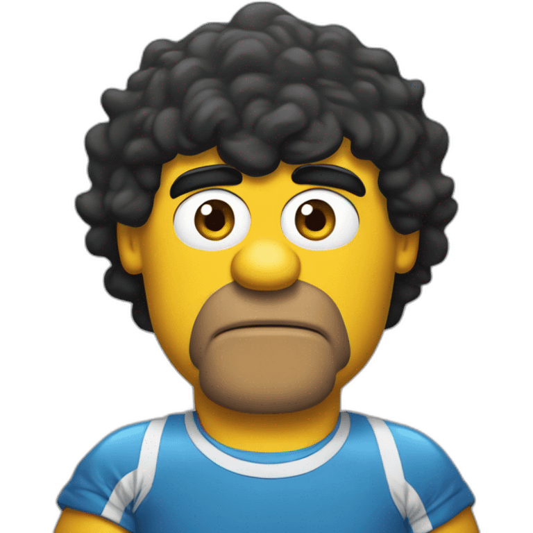 diego maradona and homer simpson emoji