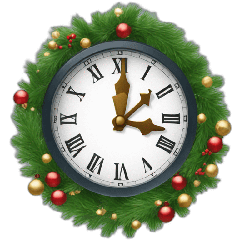 december cristmass clock emoji