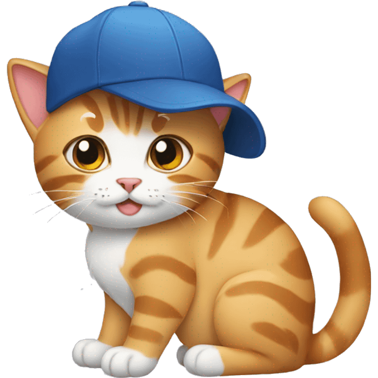 Cat with cap emoji